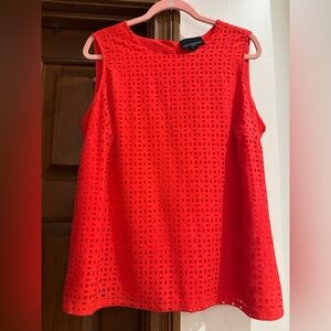 Cynthia Rowley Woman Orange Cut-Out Sleeveless Blouse 1X